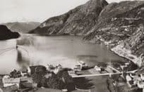 Boat With Funnel Smoke Sogn Vadheim Norway Real Photo Postcard