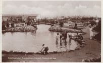 Boating Lake Clacton On Sea Essex Real Photo Old Postcard
