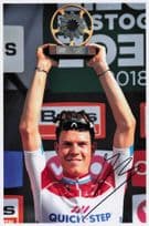 Bob Jungles Luxembourg Cyclist 2018 Liege Race Trophy 12x8 Hand Signed Photo
