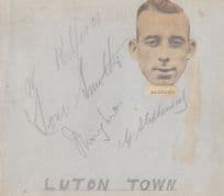 Bob Redfern 4x 1930s Luton Town Football Club Hand Signed Autograph s