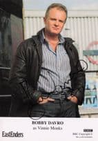 Bobby Davro as Vinnie Monks Eastenders Hand Signed Cast Card Photo