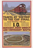 Bolton vs West Ham Football Club 1923 Cup Final Transport Postcard