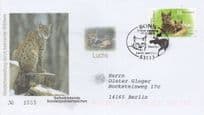 Bonn Luchs Wildlife Lynx German Cat Rare First Day Cover
