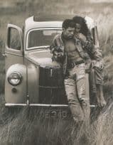 Bonnie & Clyde Style Rebel Teenagers Mini Classic Car Photo Postcard