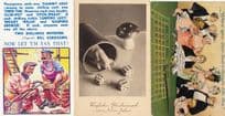 Bookmaker Betting Slip Pig with Dice Game Roulette 3 Antique Gambling Postcard s
