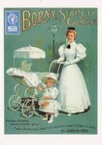 Borax Starch Glaze Old Laundry Fabric Advertising Postcard