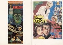 Boris Karloff Qui Avait & Bride Of Frankenstein Film French Art Poster Postcard