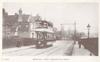 Borough Road Burton On Trent Bus Hotel Bass Beer Advertising Postcard