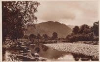 Borrowdale By The River Derwent Beautiful View Real Photo Cumbria Postcard