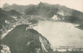 Botafogo Visto do Pao de Assucar Rio de Janeiro Brazil Mint Old Postcard