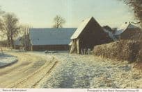 Bothampstead Farming Farm Barns Winter Ice Sludge Berkshire Postcard