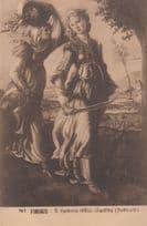 Botticelli Guiditta Galleria Painting Firenze Antique Art Gallery Postcard