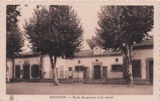 Bouinan Algeria School Ecole Et La Mairie African Old Postcard