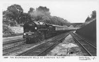 Bournemouth Belle Train at Surbiton in 1951 Pamlin Prints Railway RPC Postcard