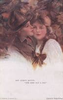 Boy Scouts One Kind Act A Day Scouting Painting Old Postcard