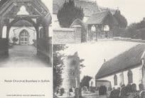 Bramfield Church Suffolk Magnificent Entrance Postcard