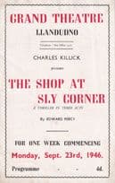 Bransby Williams The Shop At Sly Corner 1940s Welsh Theatre Programme