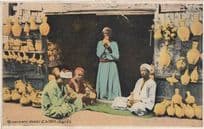 Brassware Dealer Market Cairo Old Egypt Postcard