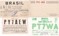 Brazil Brasil Santos Sao Sousa Castro Porto Alegre 4x QSL Radio Station Card s