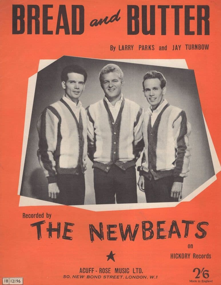 Bread And Butter The Newbeats Rare Cover Hickory Vinyl Sheet Music Bread And Butter The Newbeats Rare Cover Hickory Vinyl Sheet Music