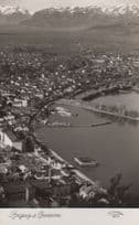 Bregenz A Bodensee Austria Aerial Real Photo Birds Eye Vintage Austrian Postcard