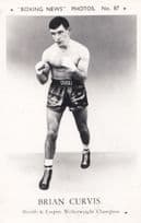 Brian Curvis Boxer Boxing News Real Photo Postcard