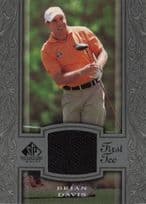 Brian Davis First Tee SP 2005 Golf Upper Deck Relic Shirt Card