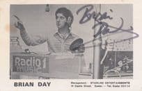 Brian Day DJ Vintage Radio 1 Turntable Hand Signed Publicity Photo