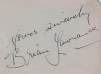 Brian Lawrence Godfrey Tearle Double Hand Signed Autograph Page