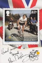 Brian Robinson British Cyclist 2016 Race Double Hand Signed Photo