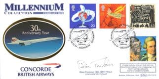Brian Trubshaw Concorde Benham Millennium Pilot Hand Signed Flown FDC