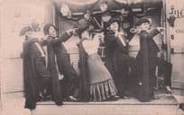 Brighton Music Entertainers Backstage Theatre Antics Old Postcard