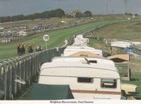 Brighton Racecourse Sussex Caravan Club Horse Race Postcard