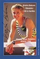 Brigita Bukovec Slovenian Olympic Games Hurdler Hand Signed Photo