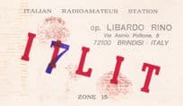 Brindisi Italy 1970s QSL Italian Amateur Radio Card