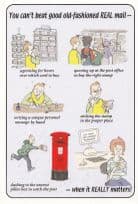 British People & Our Great Post Office Royal Mail Large Comic Humour Postcard