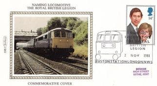 British Royal Legion Train Benham Stamp First Day Cover