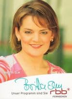 Britta Elm RBB Fersehen German TV Hand Signed Photo