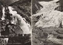 Brixdalsbrae Nordfjord Norway 2x Real Photo Postcard s