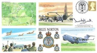 Brize Norton RAF Station DA Hurrell 101 Squadron Military Map Hand Signed LTD TO 100 FDC