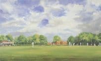 Broadhalfpenny Down Hambledon Cricket Ground Painting Postcard