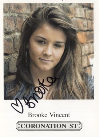Brooke Vincent Coronation Street Hand Signed Cast Card Photo