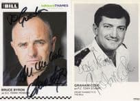 Bruce Byron Graham Cole The Bill ITV Show Hand Signed 2x Photo s