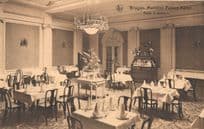 Bruges Memlinc Palace Hotel Rare Interior Restaurant Postcard