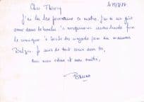 Bruno Delaye French Ambassador to Egypt Togo Spain Hand Signed Letter