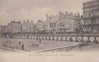 Brunswick Terrace Brighton + Shakespeare Play Visit Theatre Antique Postcard