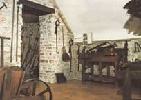 Brush Room Fireside Chimney Sweep at Pickering Beck Island Museum Postcard