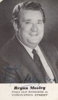 Bryan Mosley Alf Roberts Coronation Street Early Hand Signed Photo