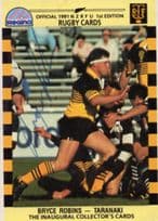 Bryce Robins Taranaki Team Rugby 1991 Hand Signed Card Photo