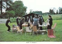Bucks Girl Guides Brownies Camp Tents Camping Making A Racket Noise Postcard